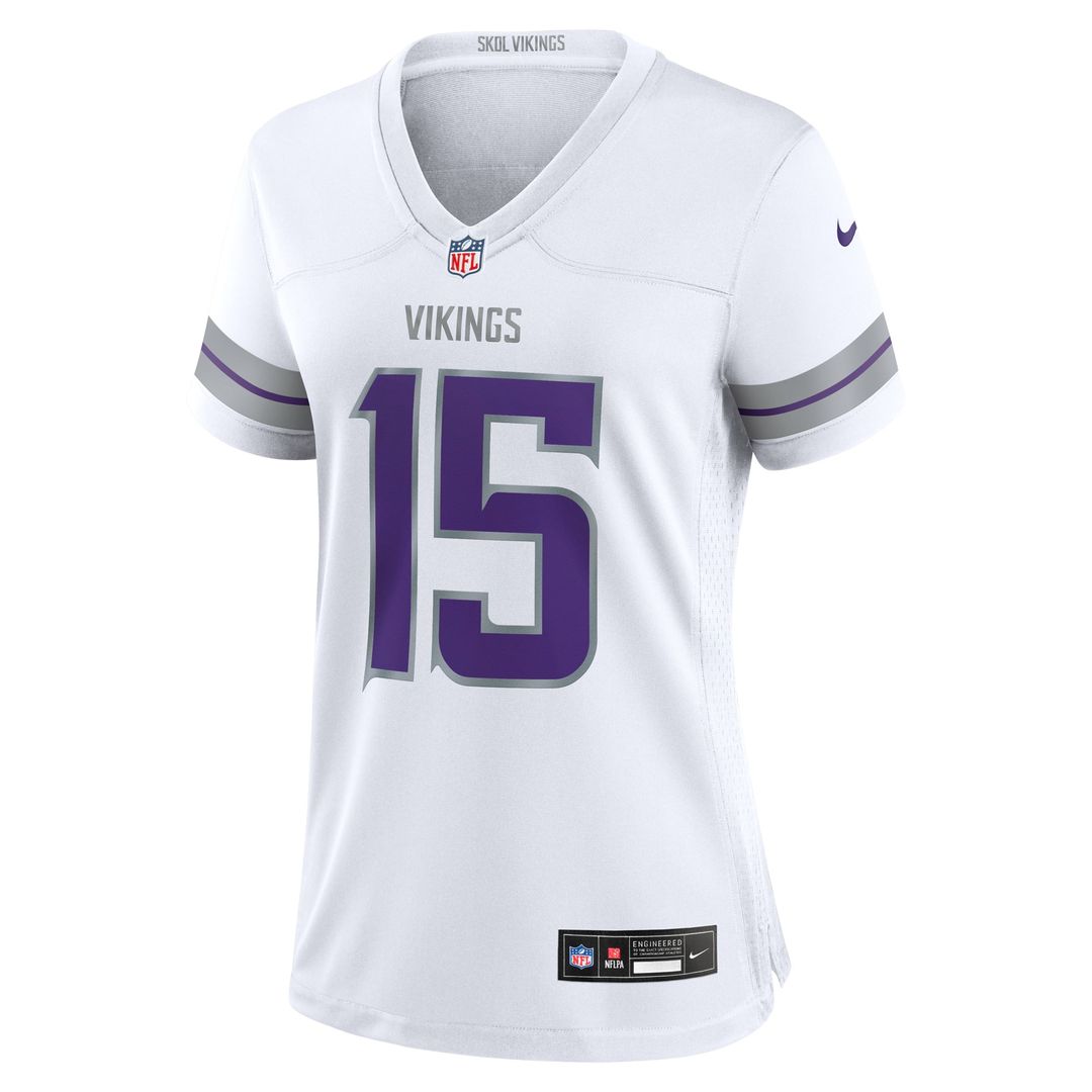 Dallas Turner Minnesota Vikings Women's Alternate Game Jersey - White
