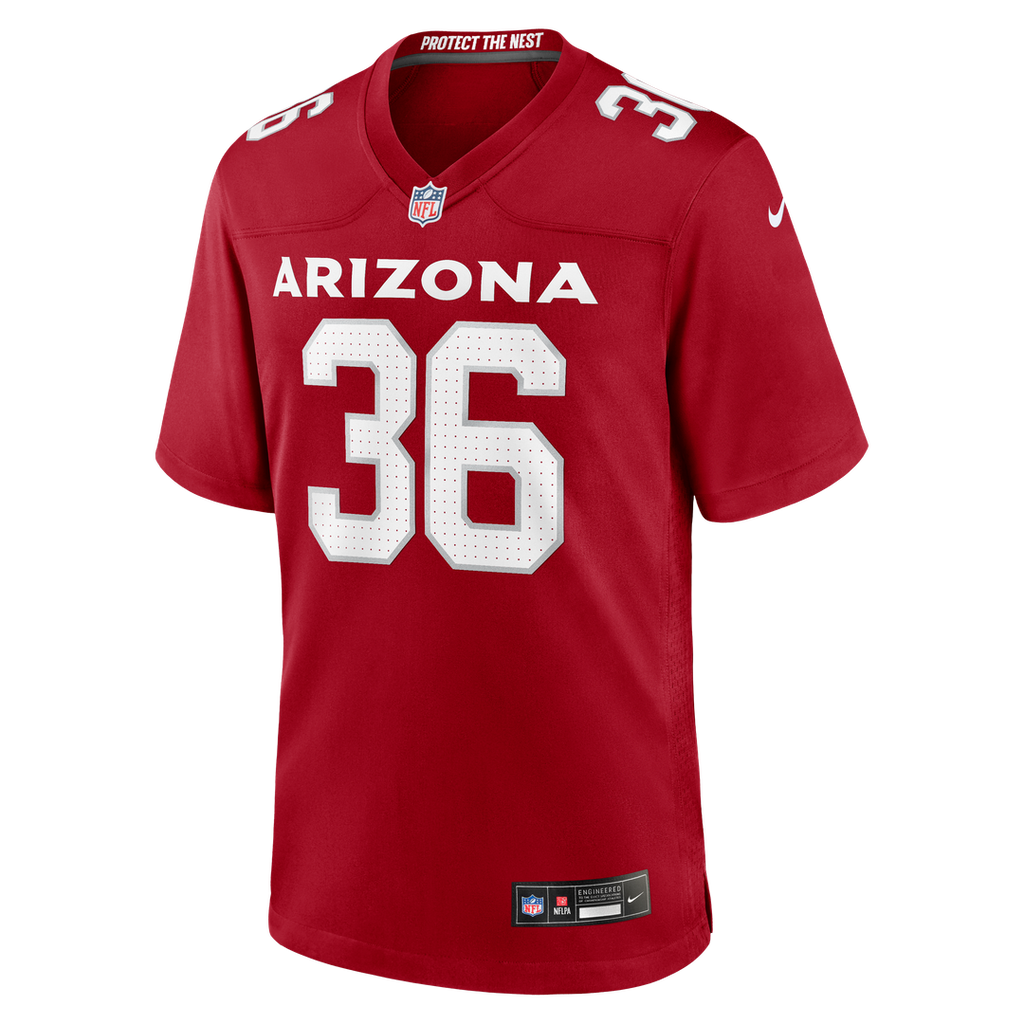 Kitan Crawford Arizona Cardinals Team Game Jersey - Cardinal