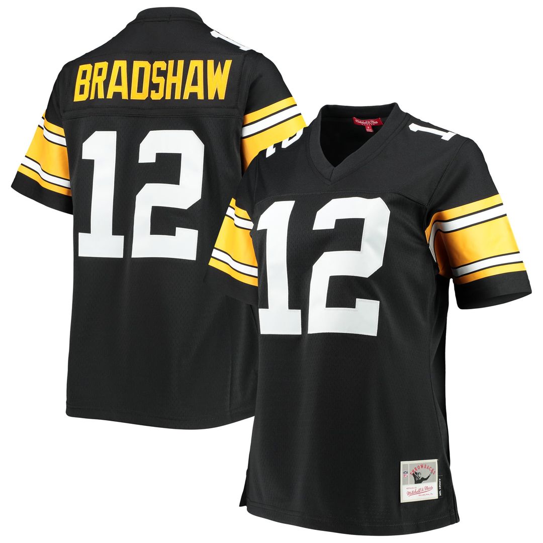 Terry Bradshaw Pittsburgh Steelers Women's Legacy Replica Player Jersey - Black