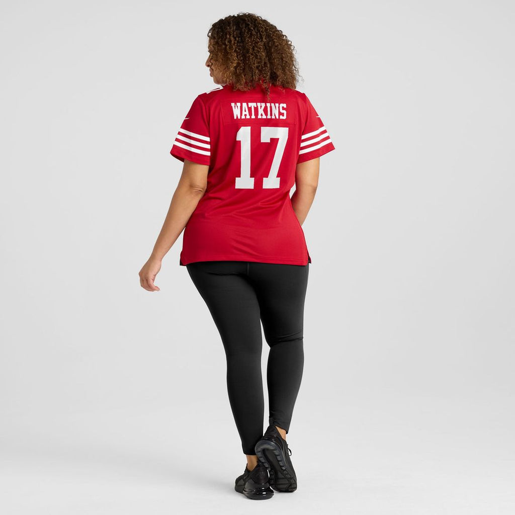 Jordan Watkins San Francisco 49ers Women's Team Game Jersey - Scarlet