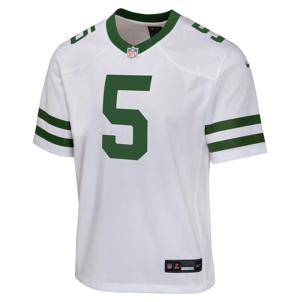 Garrett Wilson New York Jets Youth Game Jersey - White