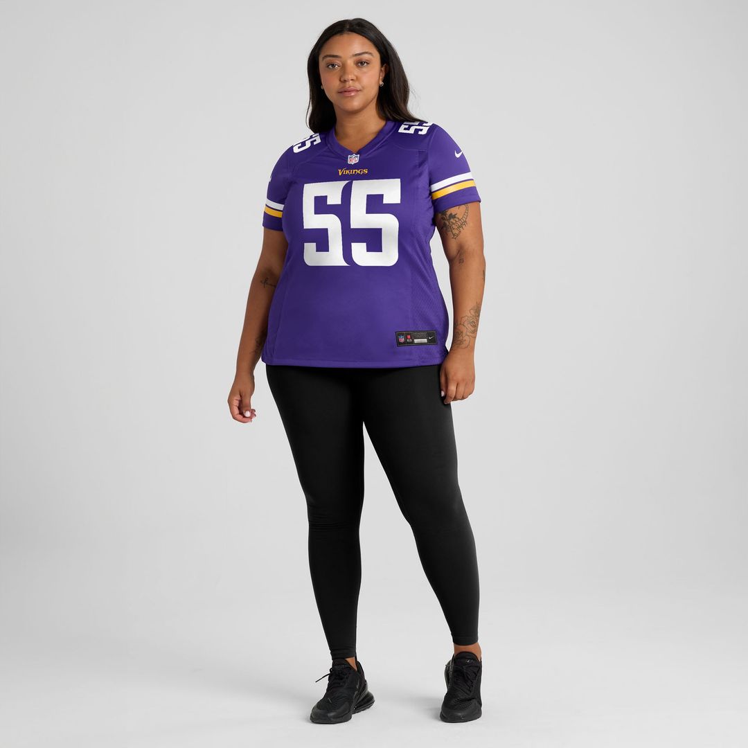 Eric Wilson Minnesota Vikings Women's Team Game Jersey - Purple
