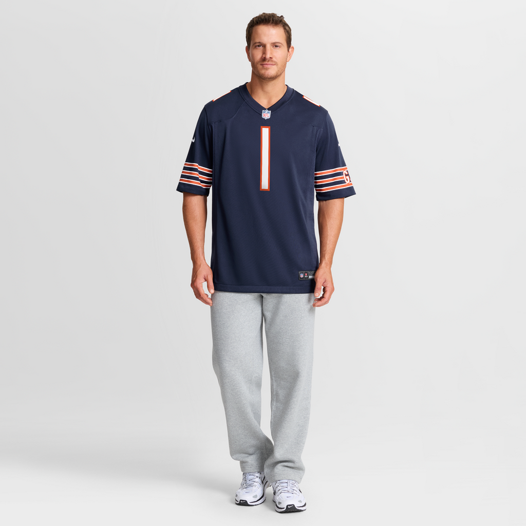 Number 1 Dad Chicago Bears Game Jersey - Navy