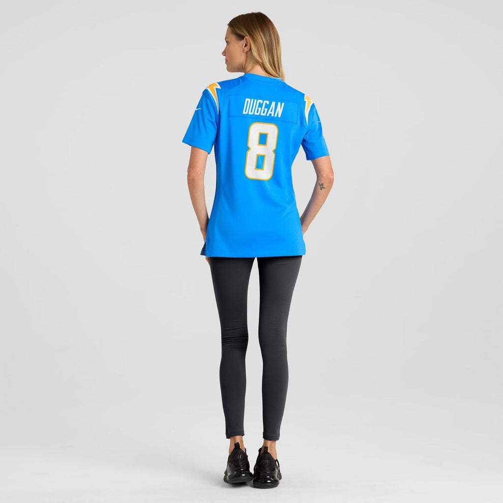 Max Duggan Los Angeles Chargers Women's Team Game Jersey - Powder Blue