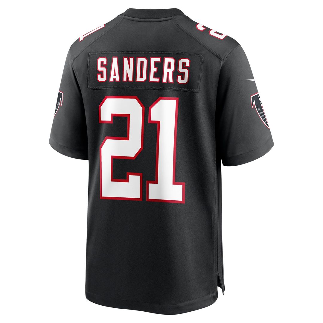 Deion Sanders Atlanta Falcons Retired Player Alternate Game Jersey - Black