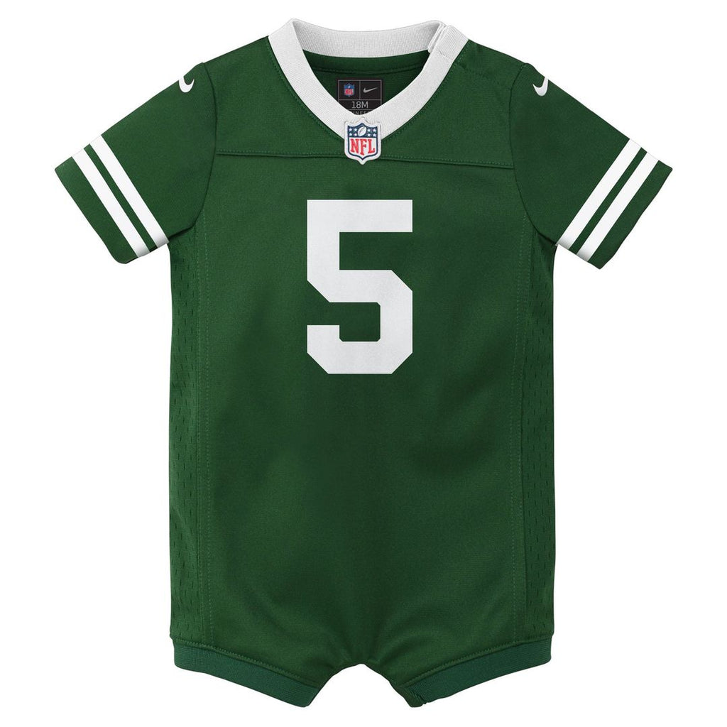 Garrett Wilson New York Jets Newborn Romper Game Jersey - Green