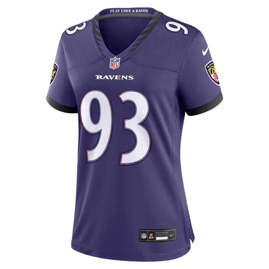 Calais Campbell Baltimore Ravens Women's Team Game Jersey - Purple