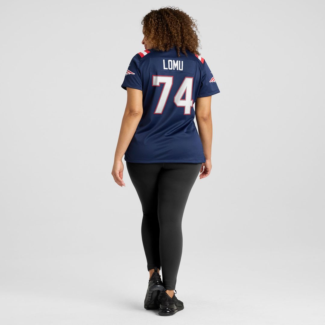 Caleb Lomu New England Patriots Women's Team Game Jersey - Navy