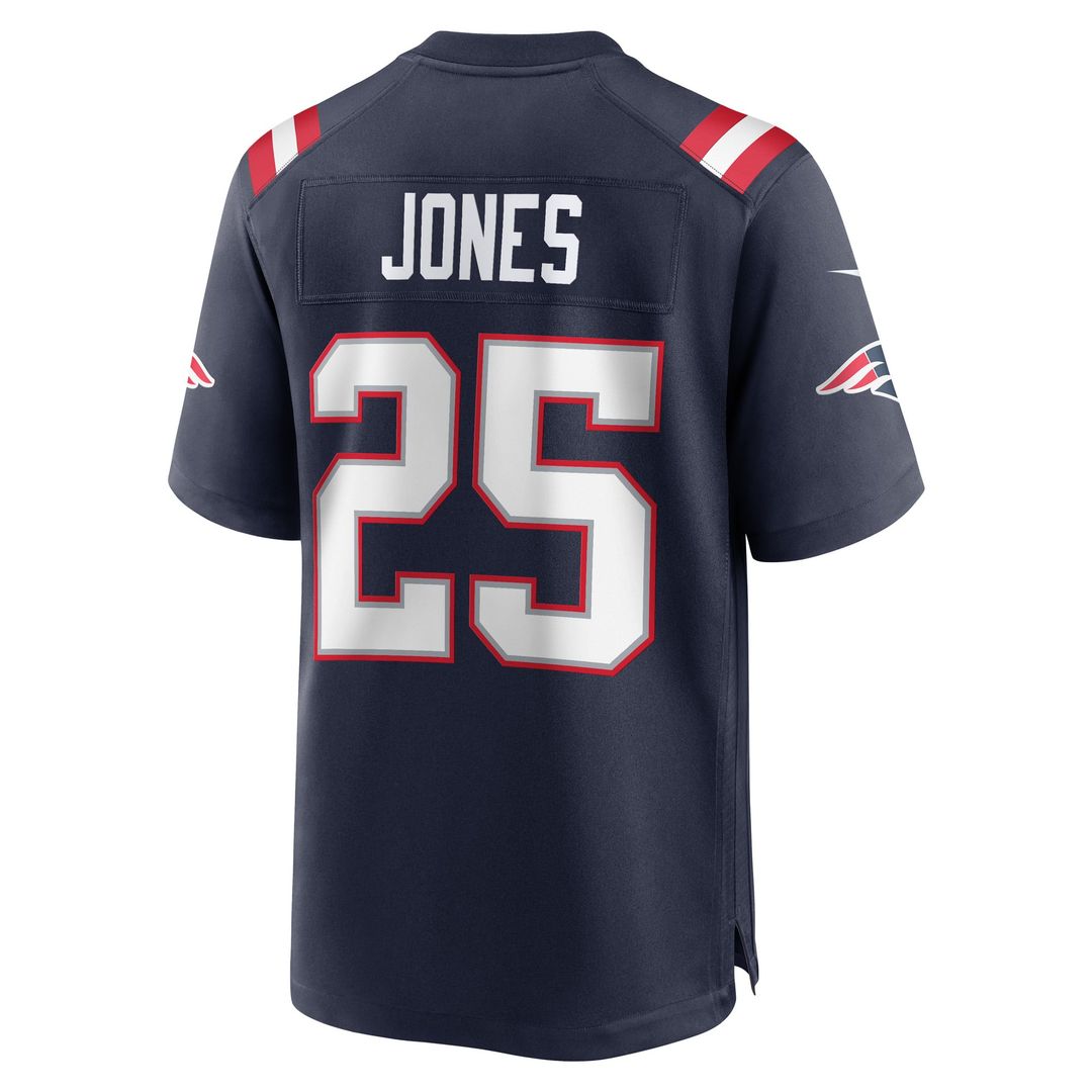 Marcus Jones New England Patriots Game Player Jersey - Navy