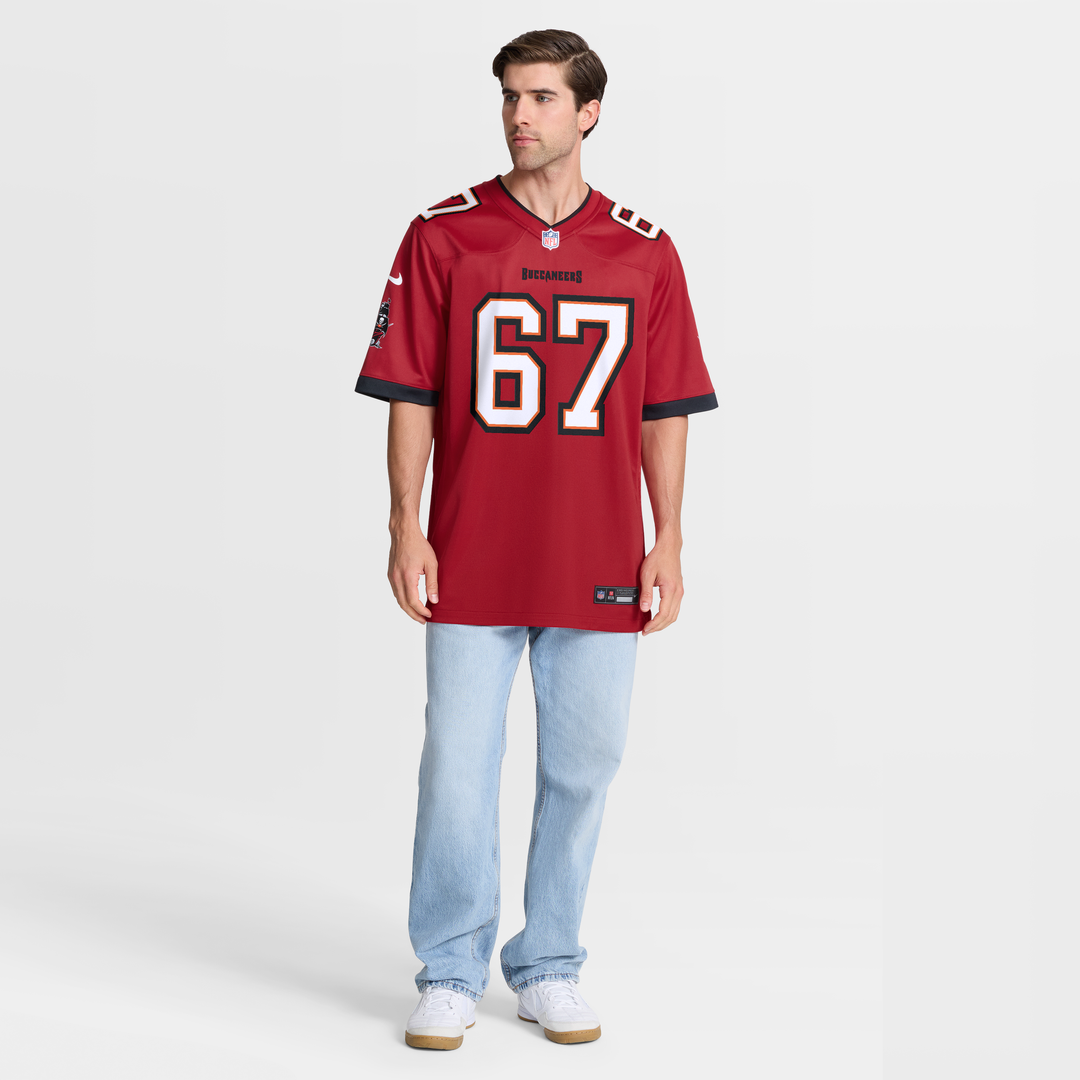 Luke Goedeke Tampa Bay Buccaneers Game Player Jersey - Red