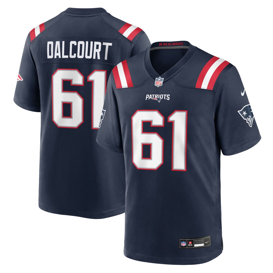Darrian Dalcourt New England Patriots Team Game Jersey - Navy
