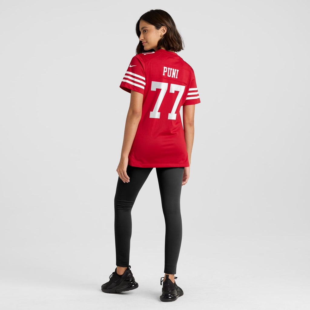 Dominick Puni San Francisco 49ers Women's Team Game Jersey - Scarlet