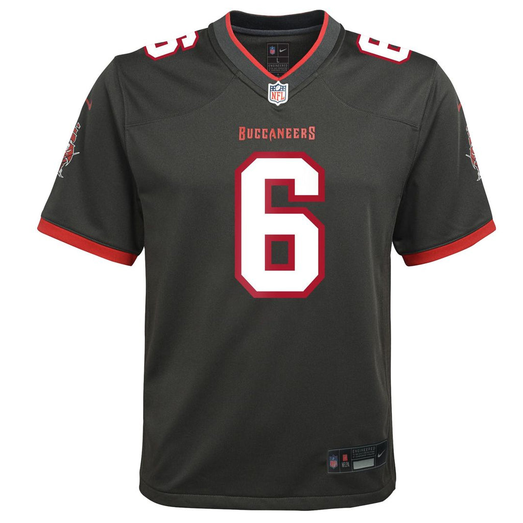 Baker Mayfield Tampa Bay Buccaneers Youth Game Jersey - Pewter