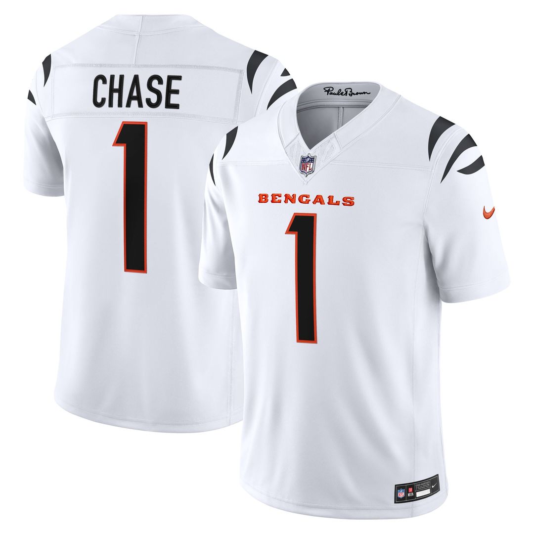 Ja'Marr Chase Cincinnati Bengals Team Vapor F.U.S.E. Stitched Limited Jersey - Black
