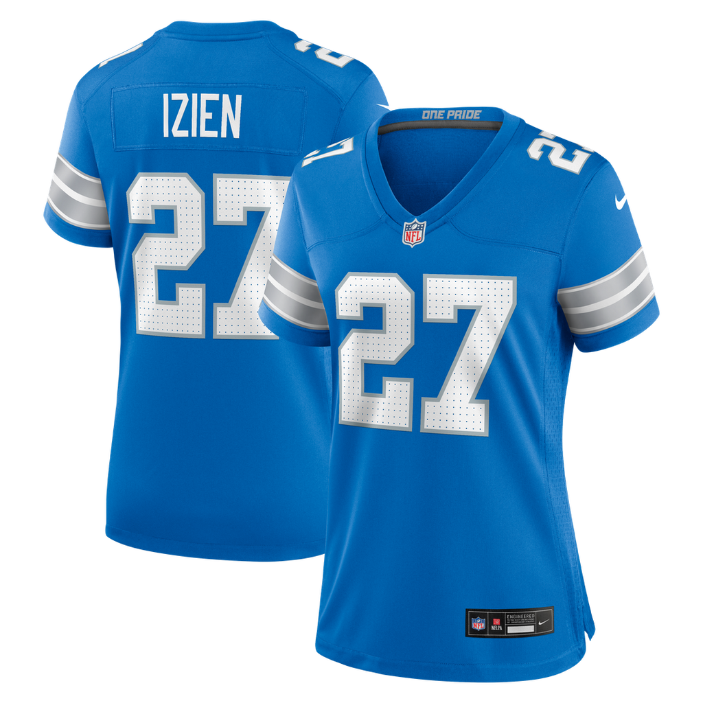 Christian Izien Detroit Lions Women's Team Game Jersey - Blue