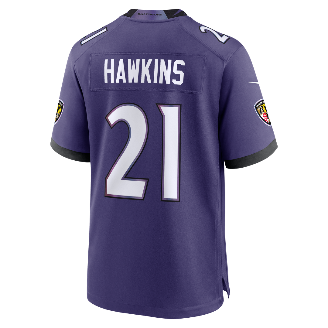 Jaylinn Hawkins Baltimore Ravens Team Game Jersey - Purple