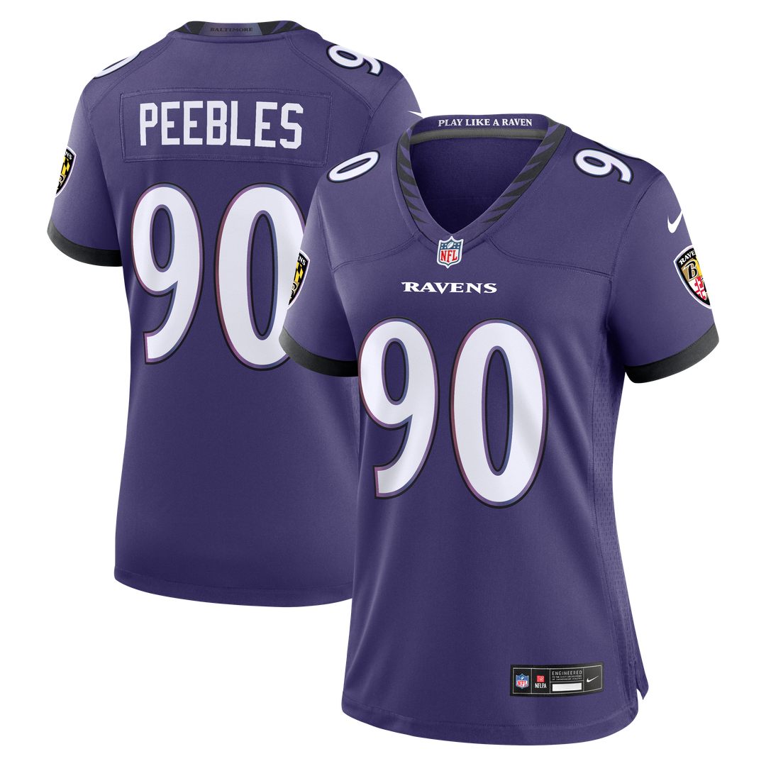 Aeneas Peebles Baltimore Ravens Women's Team Game Jersey - Purple