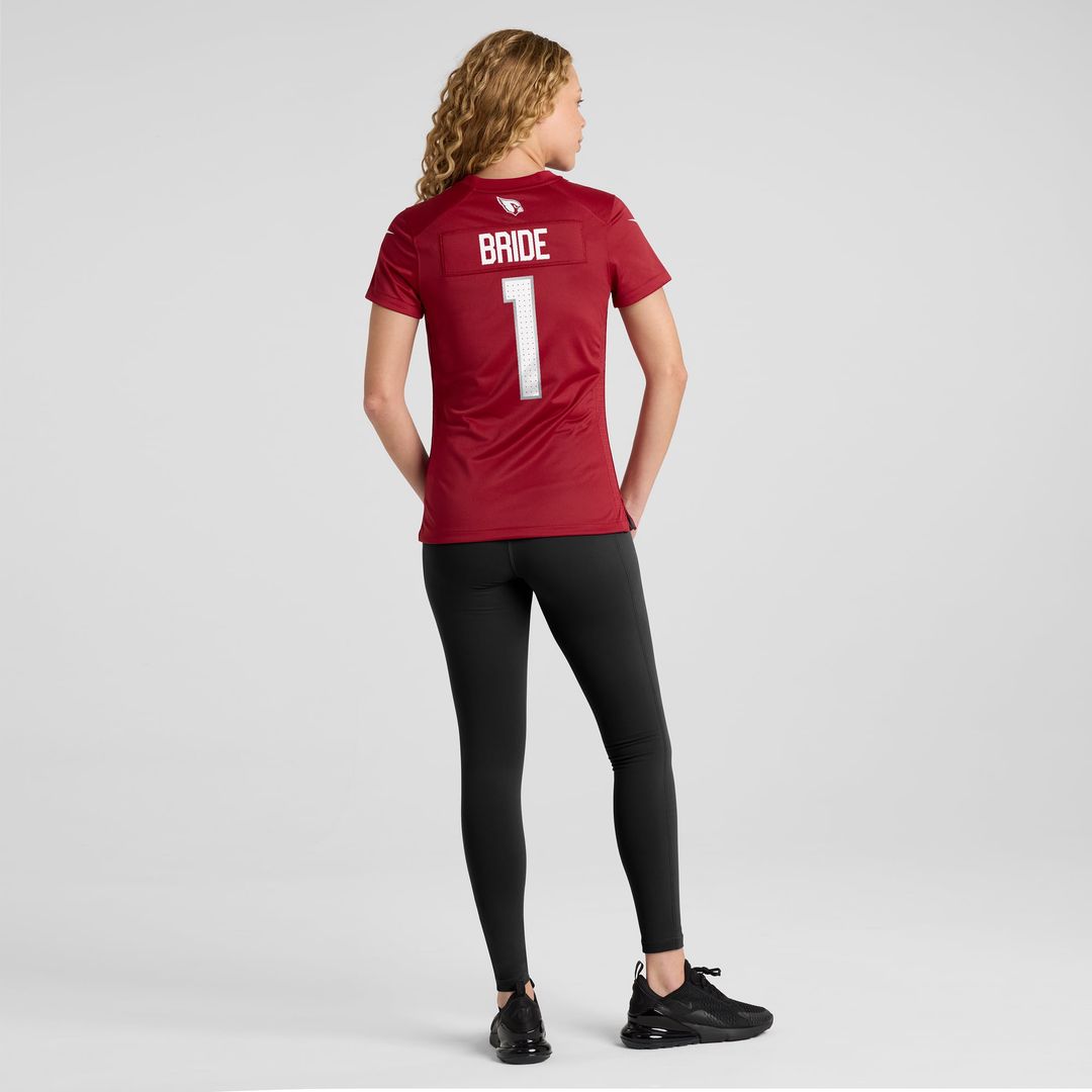 Number 1 Bride Arizona Cardinals Women's Game Jersey - Cardinal