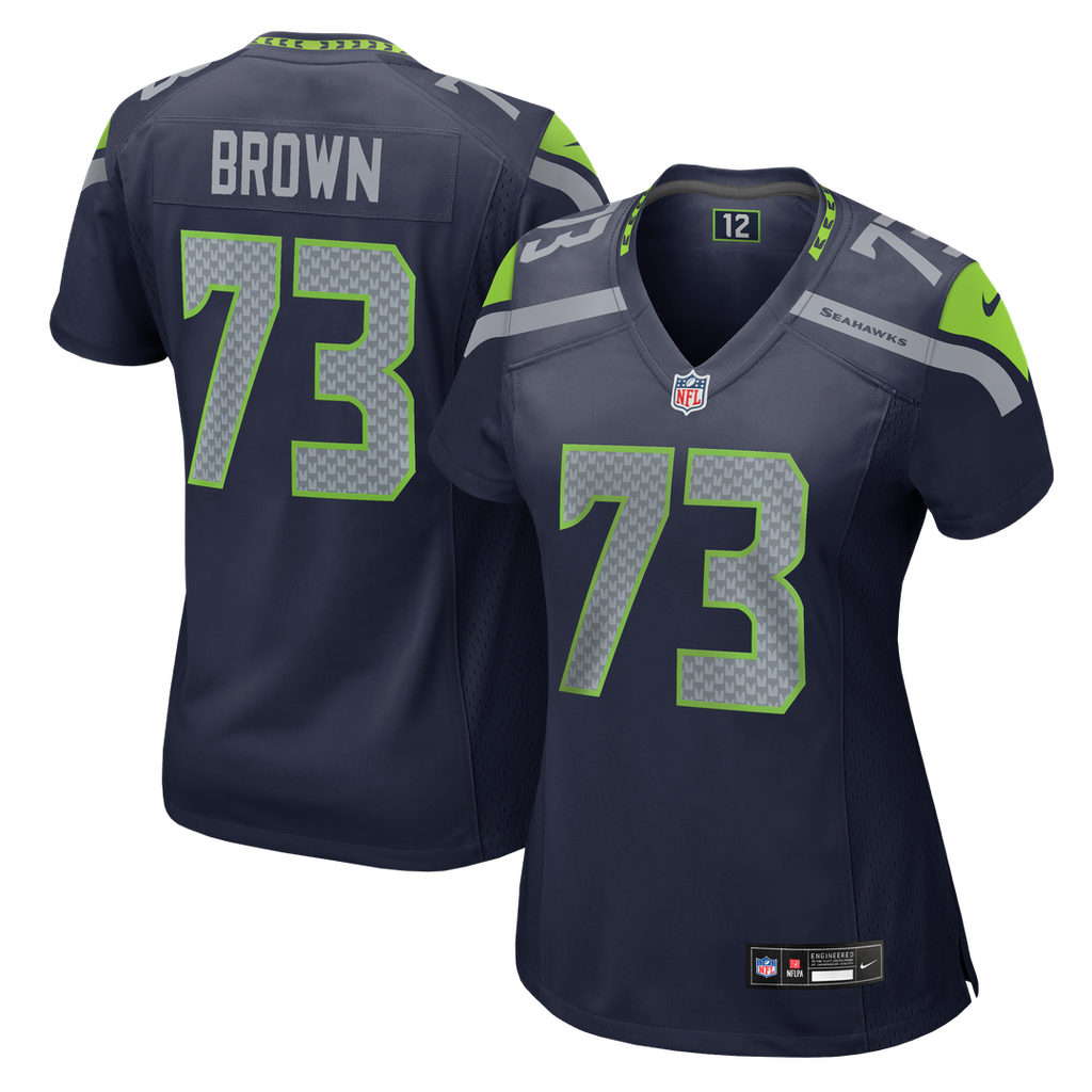 Logan Brown Seattle Seahawks Women's Team Game Jersey - College Navy