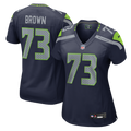 Logan Brown Seattle Seahawks Women's Team Game Jersey - College Navy