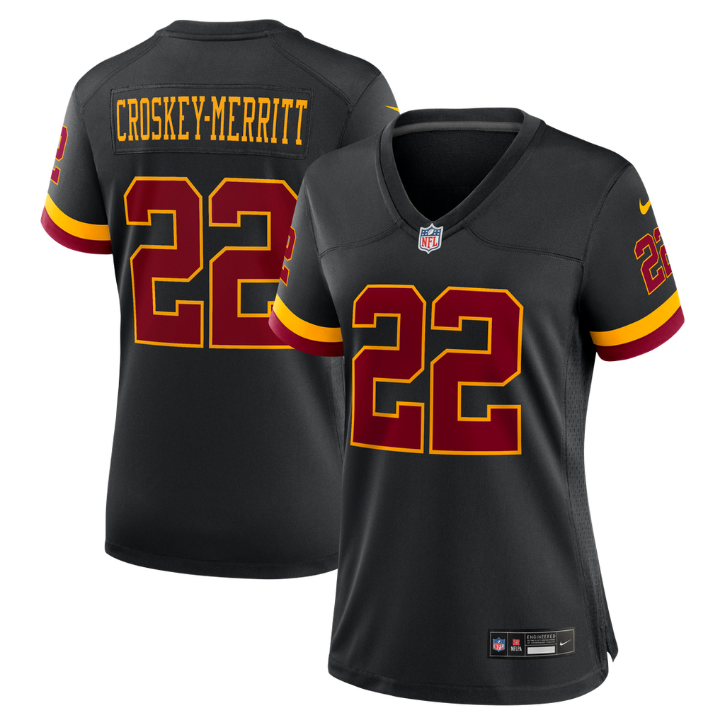 Jacory Croskey - Merritt Washington Commanders Women's Hail Raiser Alternate Game Jersey - Black
