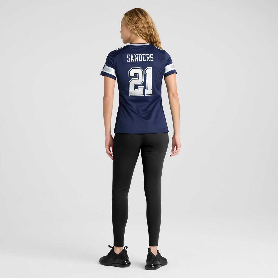 Deion Sanders Dallas Cowboys Women's Team Retired Player Game Jersey - Navy