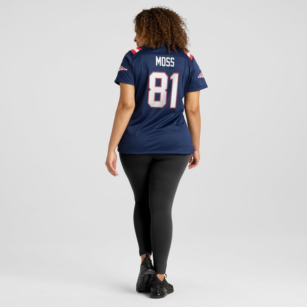 Randy Moss New England Patriots Women's Game Retired Player Jersey - Navy
