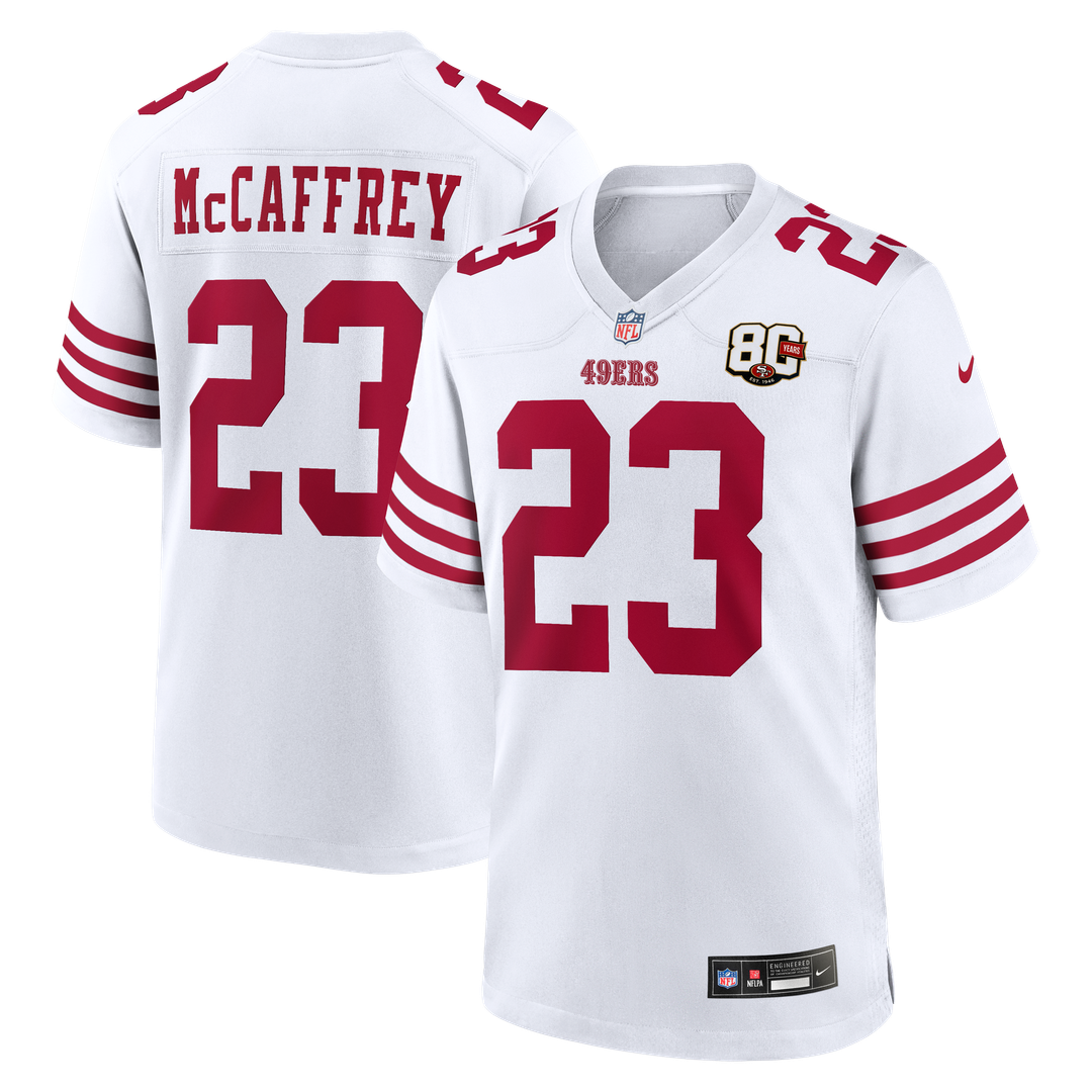Christian McCaffrey San Francisco 49ers 80th Anniversary Game Jersey - White