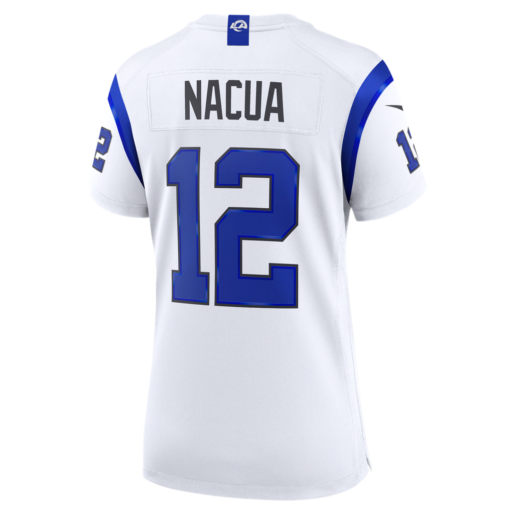Puka Nacua Los Angeles Rams Women's Fearsome White Game Jersey