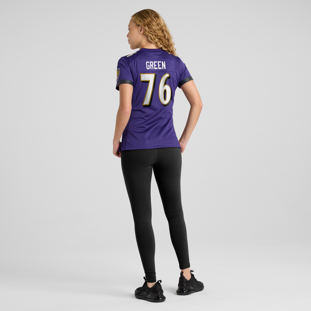 Kenyon Green Baltimore Ravens Women's Team Game Jersey - Purple