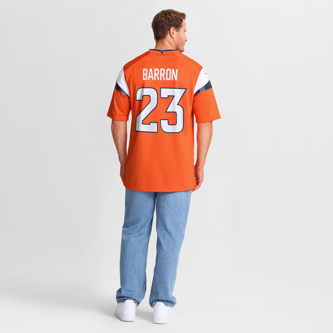Jahdae Barron Denver Broncos Team Game Jersey - Orange