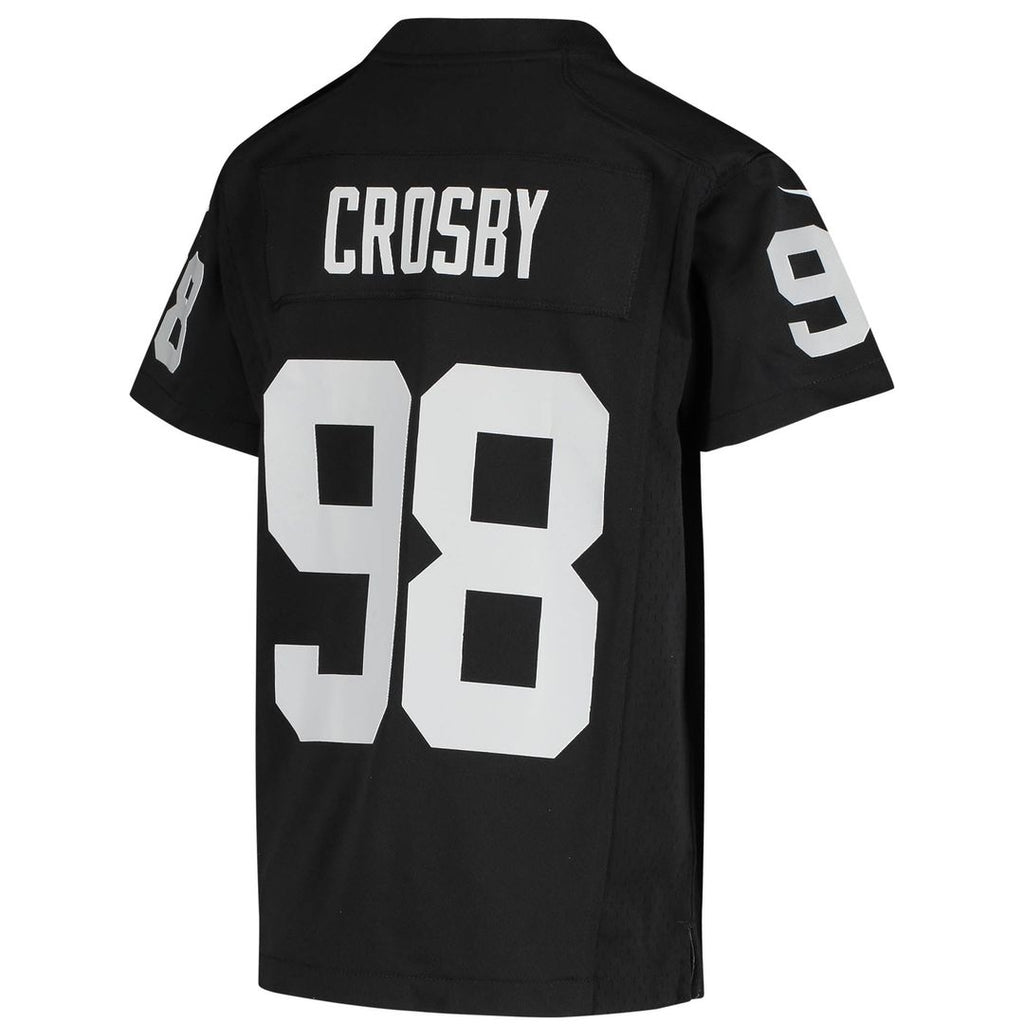 Maxx Crosby Las Vegas Raiders Youth Game Jersey - Black