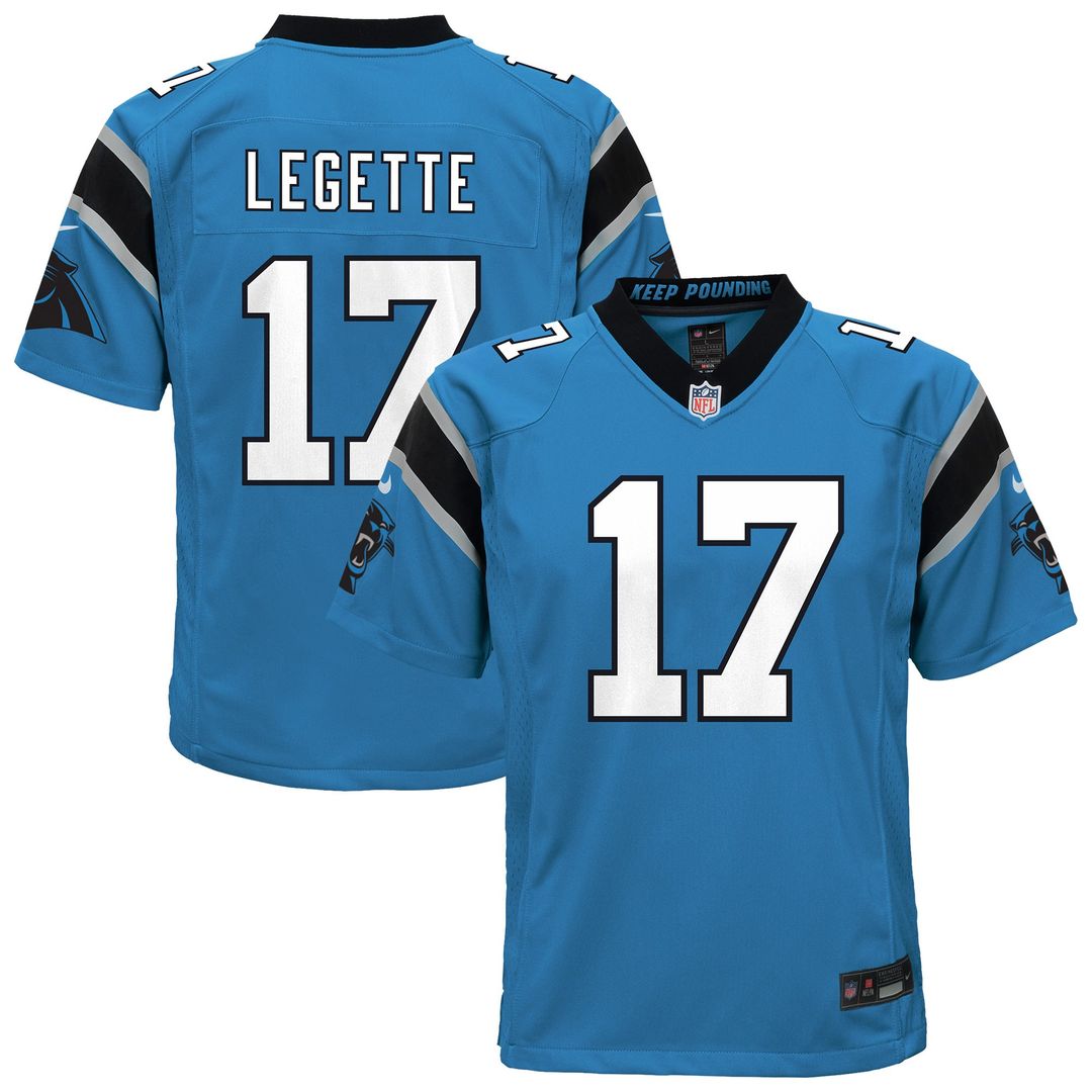 Xavier Legette Carolina Panthers Youth Alternate Game Jersey - Blue