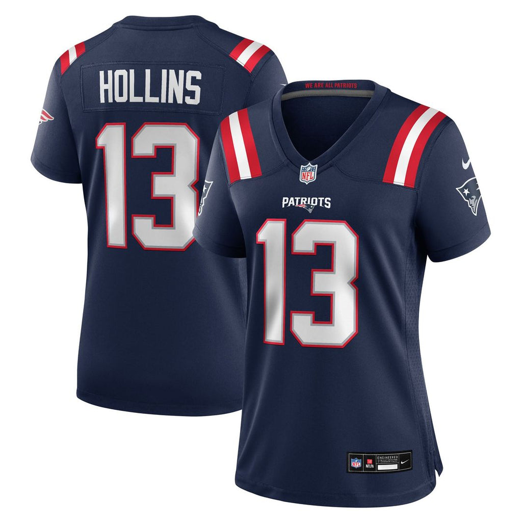 Mack Hollins New England Patriots Women's Team Game Jersey - Navy