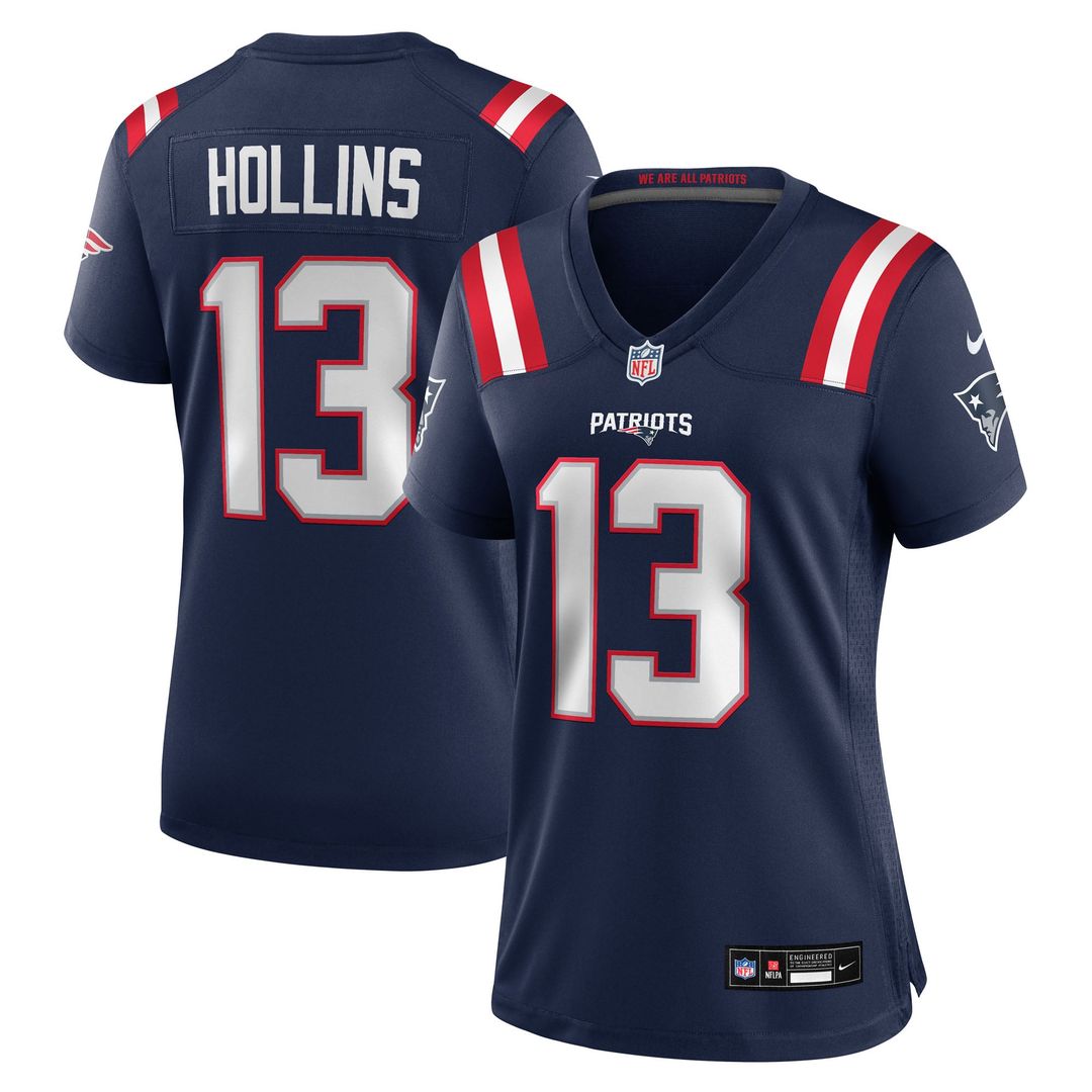 Mack Hollins New England Patriots Women's Team Game Jersey - Navy