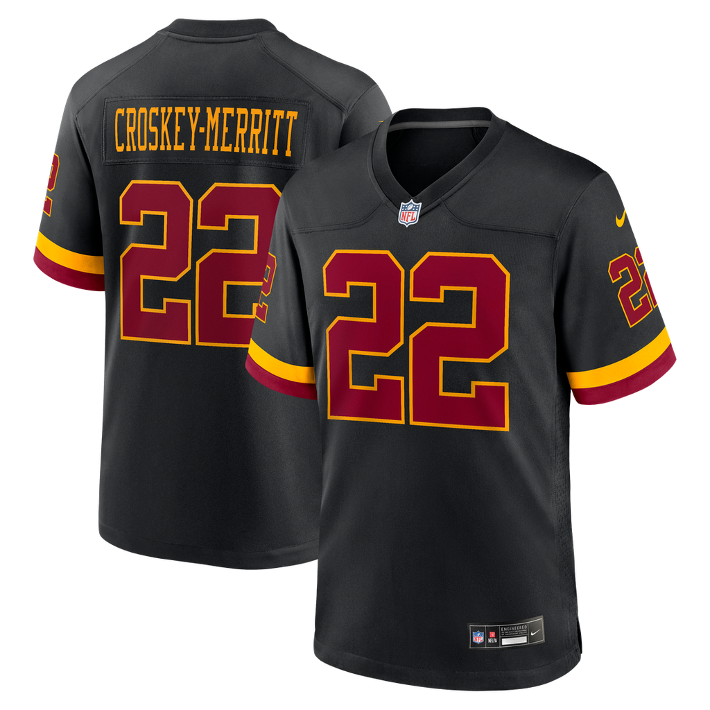Jacory Croskey - Merritt Washington Commanders Hail Raiser Alternate Game Jersey - Black