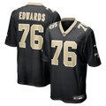 David Edwards New Orleans Saints Team Game Jersey - Black