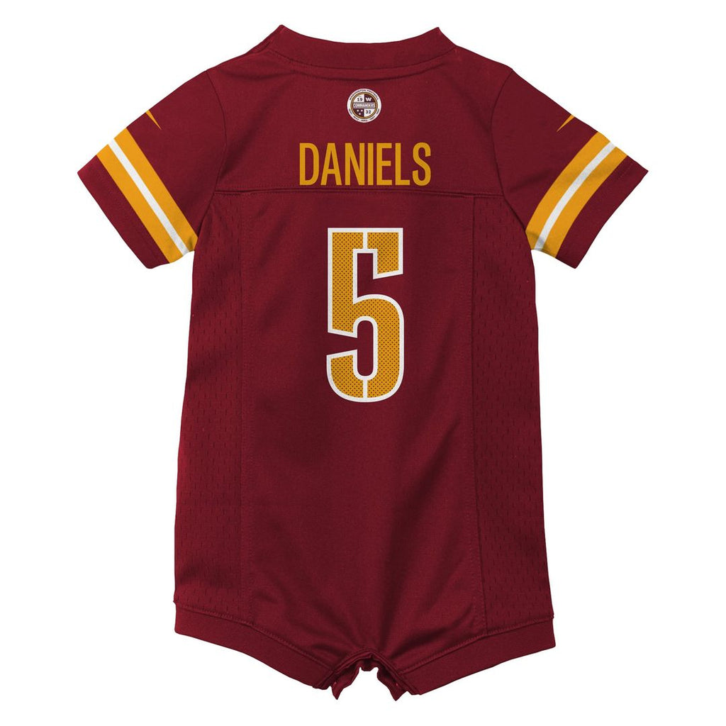 Jayden Daniels Washington Commanders Newborn Romper Game Jersey - Burgundy