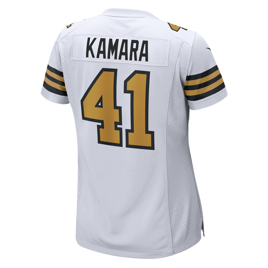 Alvin Kamara New Orleans Saints Women's Alternate Game Player Jersey - White