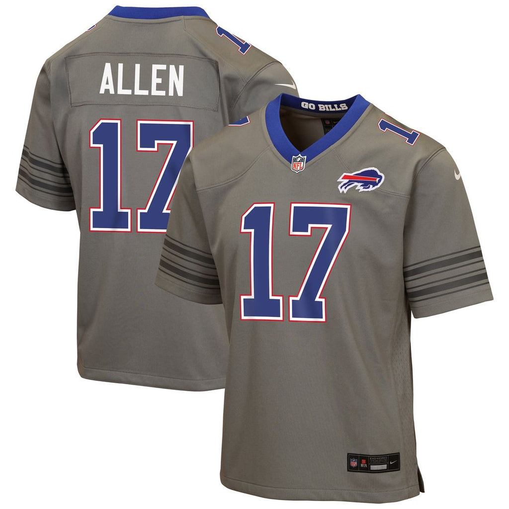 Josh Allen Buffalo Bills Youth Nickel City Game Jersey - Gray