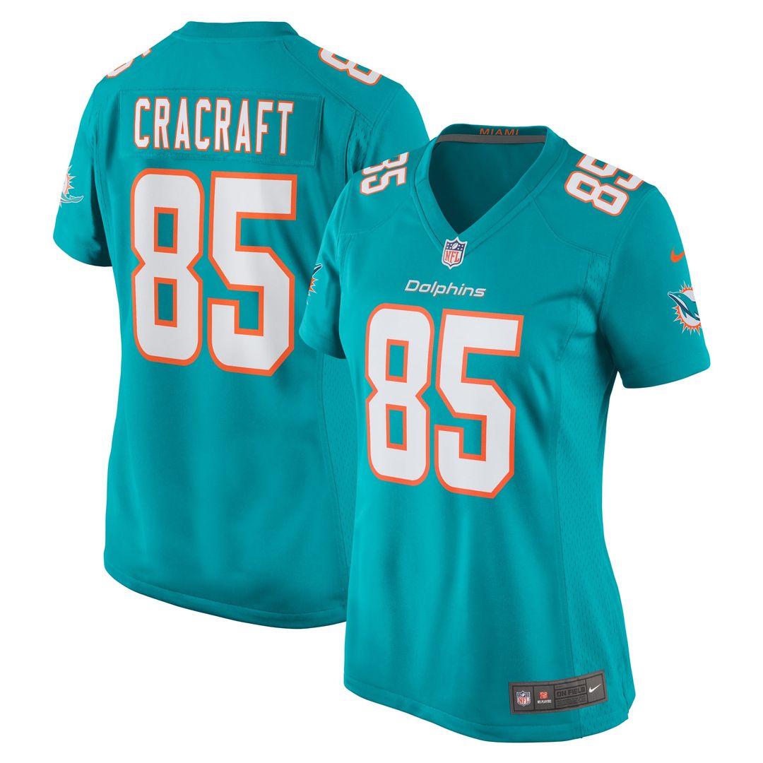 River Cracraft Miami Dolphins Women's Game Player Jersey - Aqua