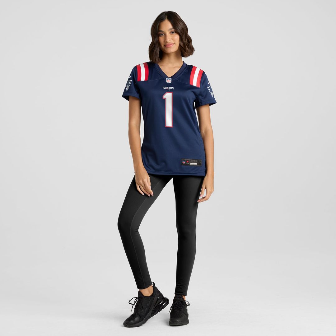 Number 1 Mom New England Patriots Women's Game Jersey - Navy