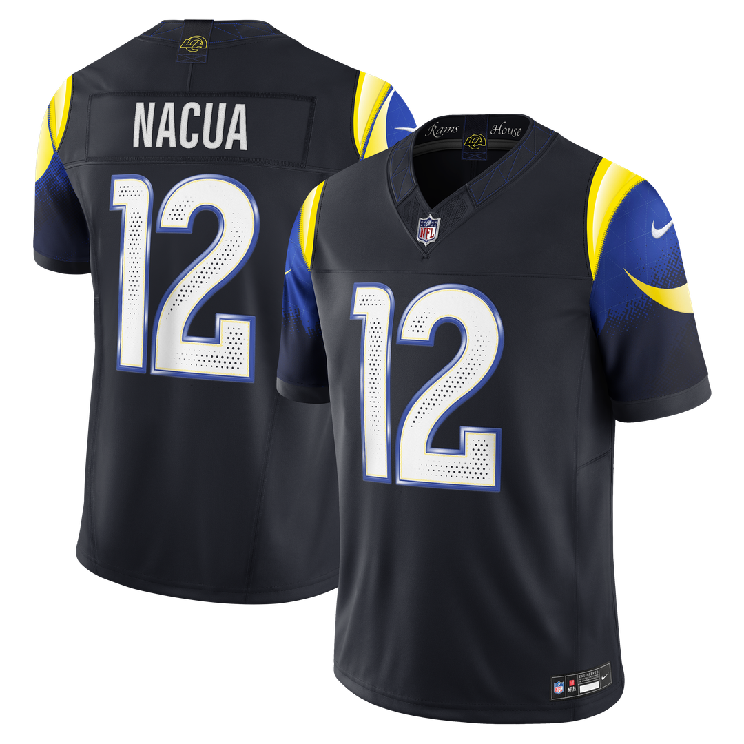 Puka Nacua Los Angeles Rams Rivalries Collection Stitched Limited Jersey - Dark Blue
