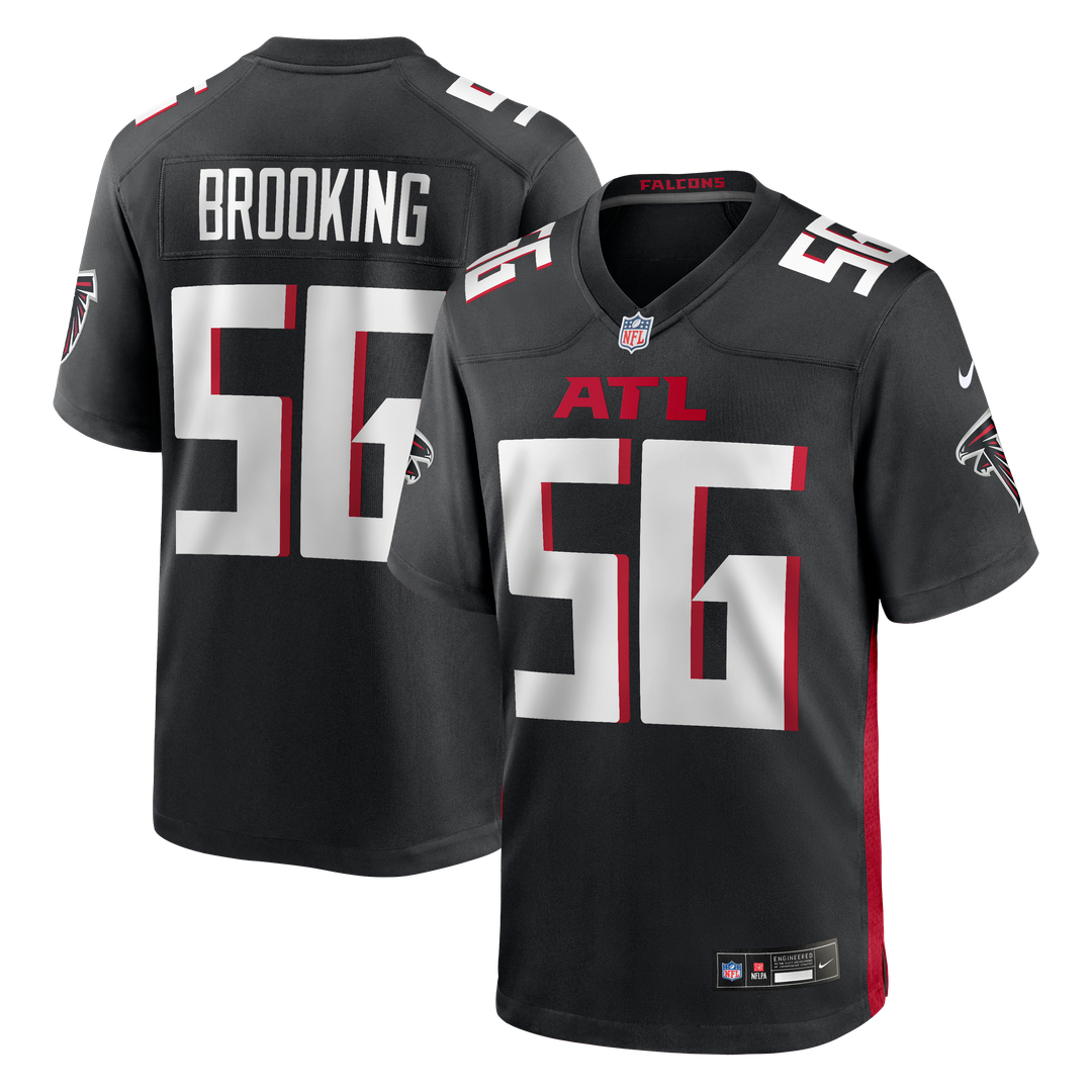 Keith Brooking Atlanta Falcons Game Retired Player Jersey - Black