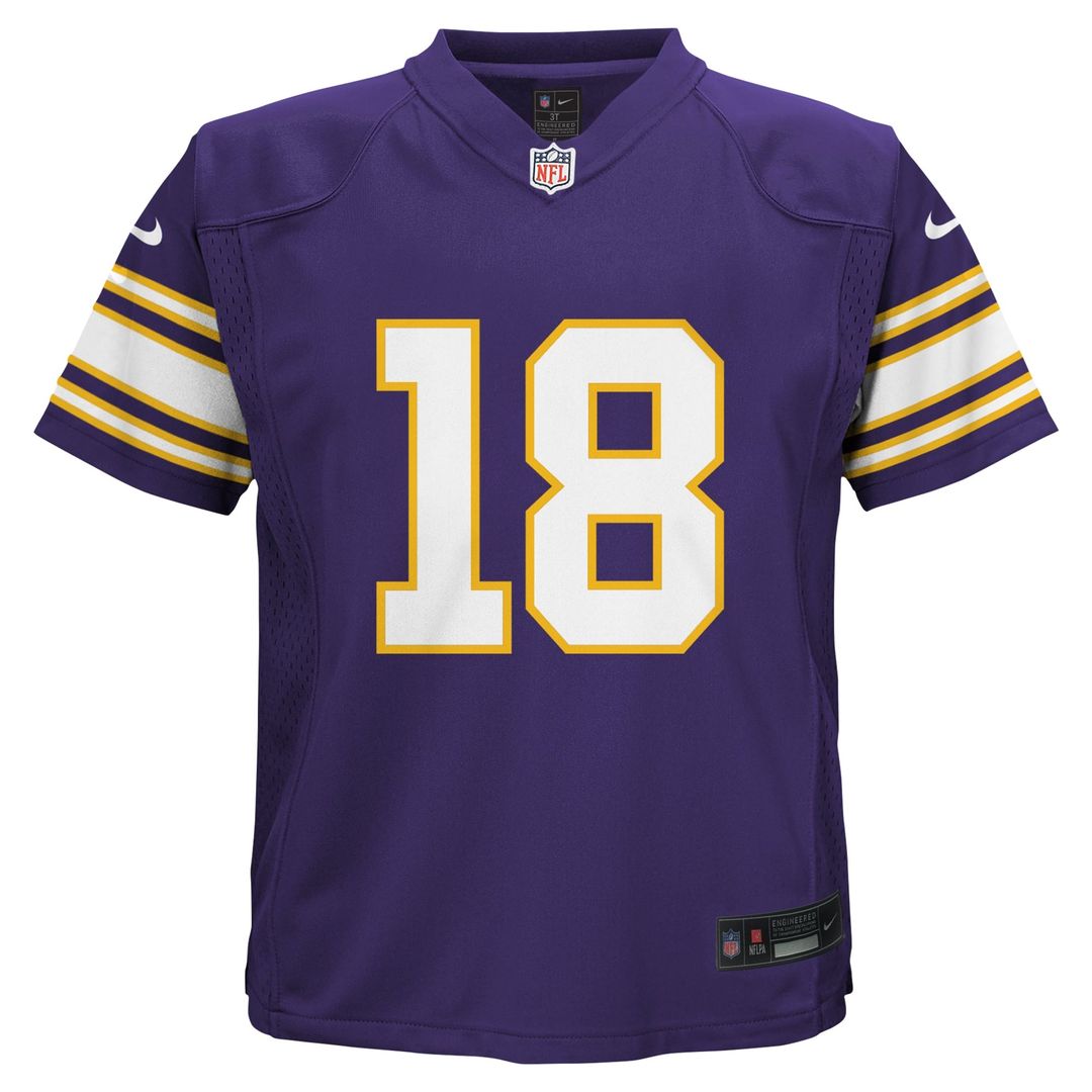 Justin Jefferson Minnesota Vikings Toddler Alternate Game Jersey - Purple