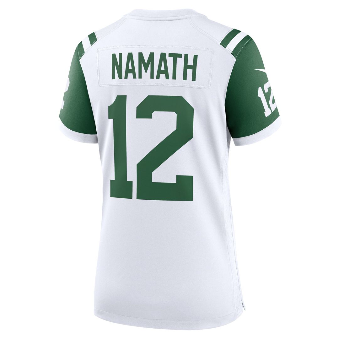 Joe Namath New York Jets Women's Classic Alternate Retired Player Game Jersey - White