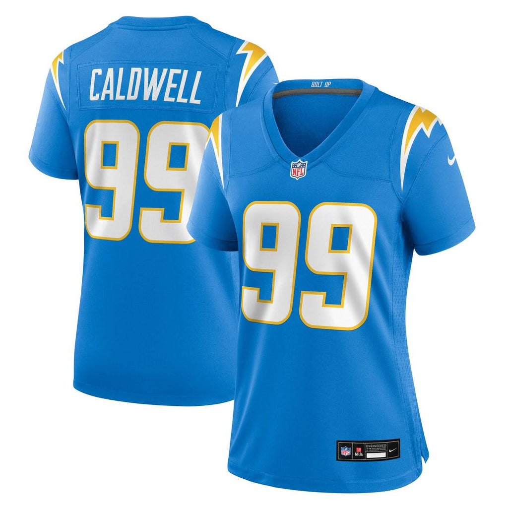 Jamaree Caldwell Los Angeles Chargers Women's Team Game Jersey - Powder Blue
