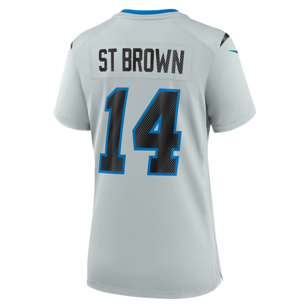 Amon - Ra St. Brown Detroit Lions Women's 2026 Rivalries Collection Game Jersey - Silver
