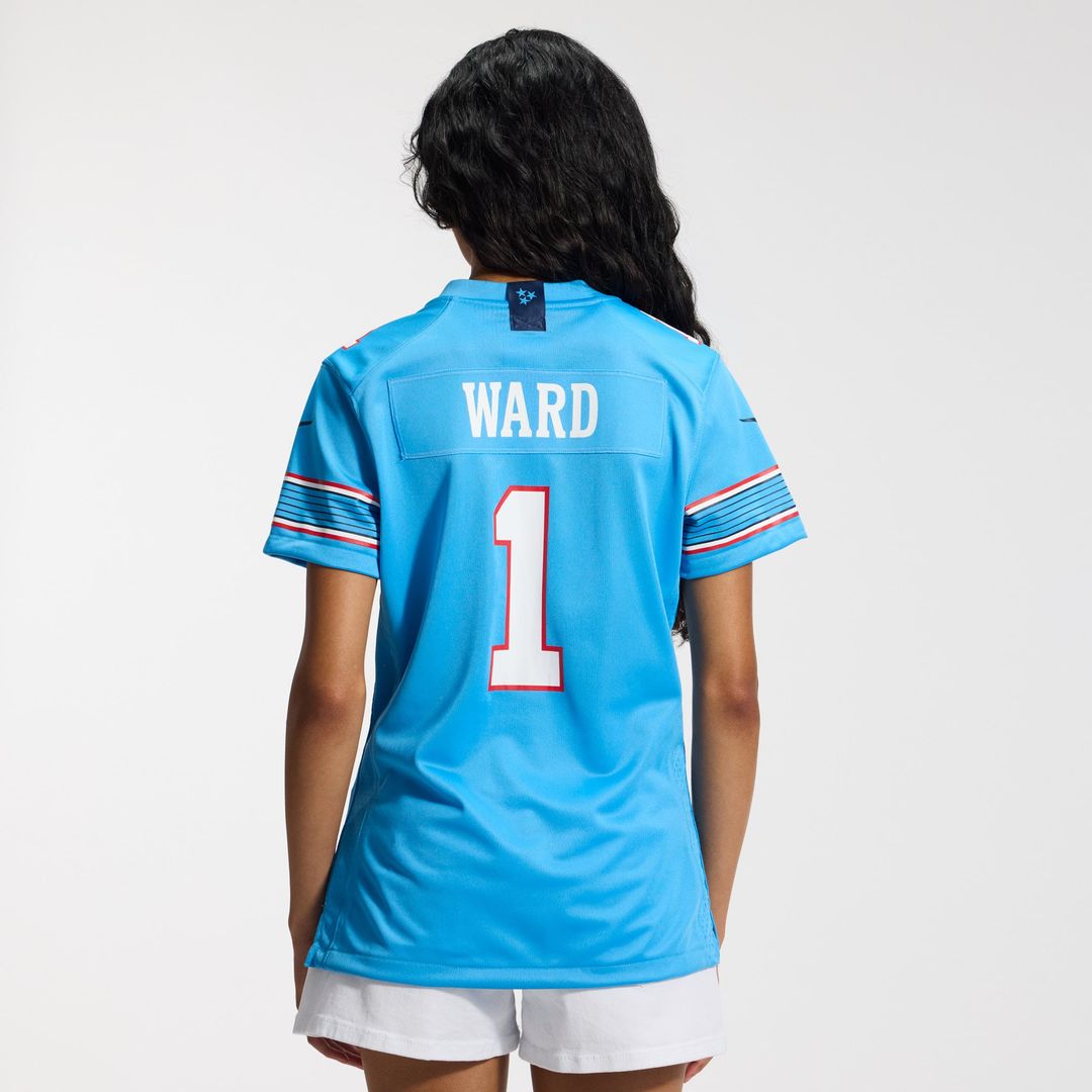 Cameron Ward Tennessee Titans Women's Game Jersey - Light Blue