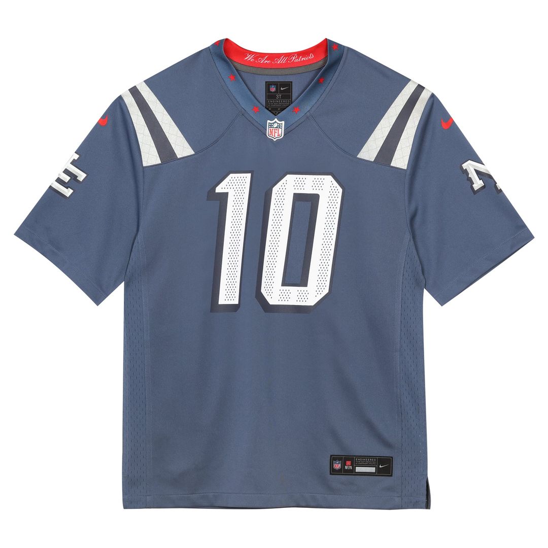 Drake Maye New England Patriots Preschool Rivalries Collection Game Jersey - Blue